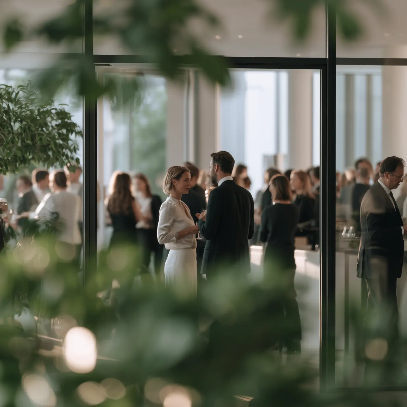 Gäste an einem sommerlichen Firmenevent