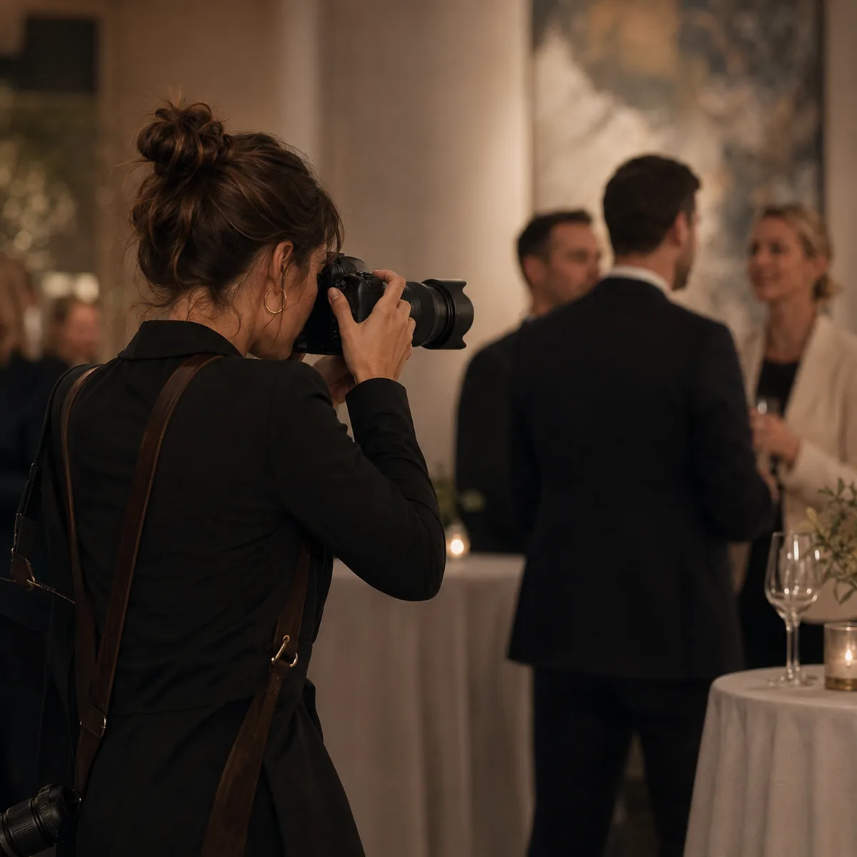 Photographer at work at a corporate event